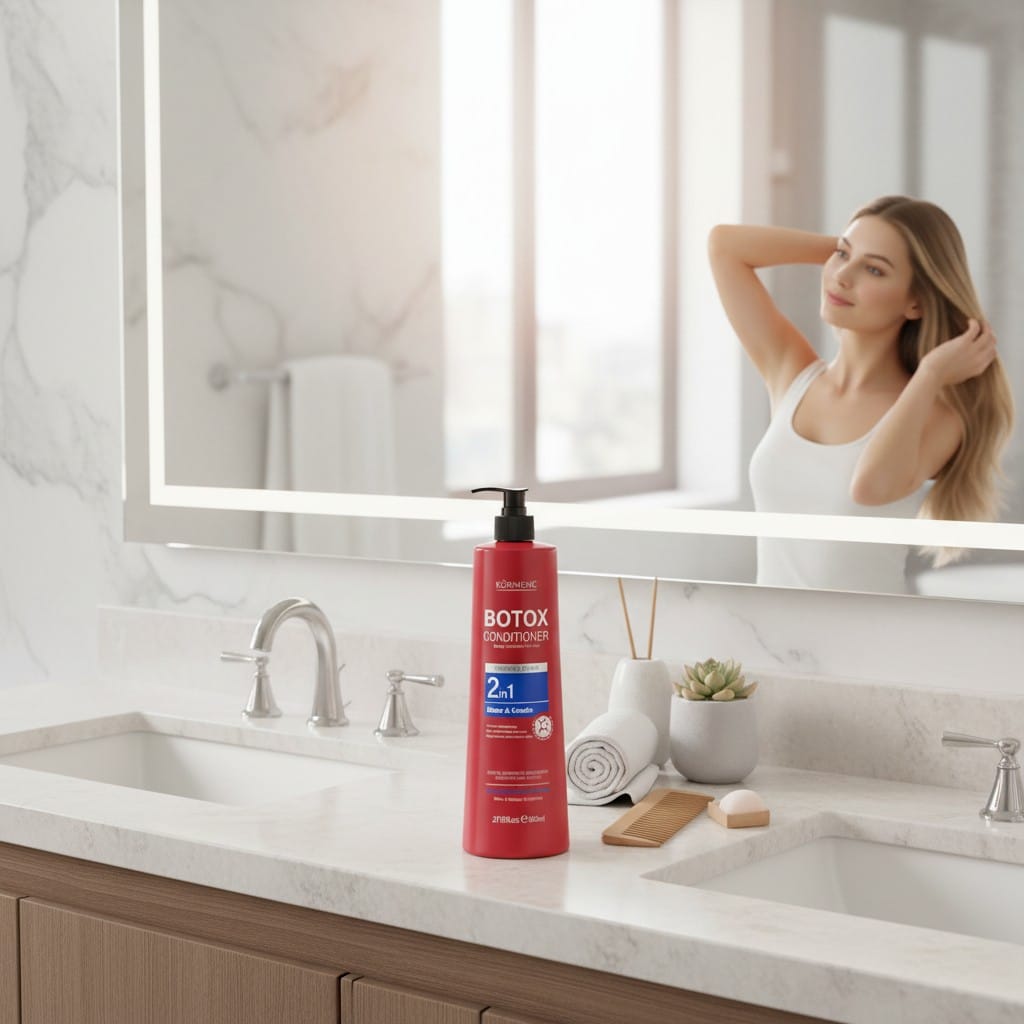 Kormesic Botox Shampoo 2w1 Botox &amp; Keratin 800 ml w nowoczesnej łazience